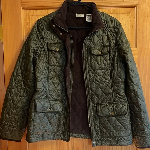 LL Bean Women’s quilted riding jacket size M - Picture 5 of 5